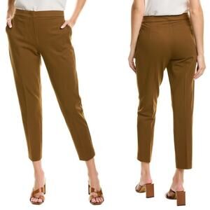 MaxMara Pants Womens 8 Brown Pegno Stretch Jersey Slim Trouser Career Classic